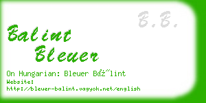 balint bleuer business card